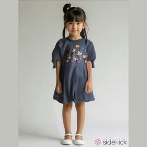 Little Mass Dress, SZ 3T, Hooded, Soft fleece feel, shinny Gold Butterflies (T4)